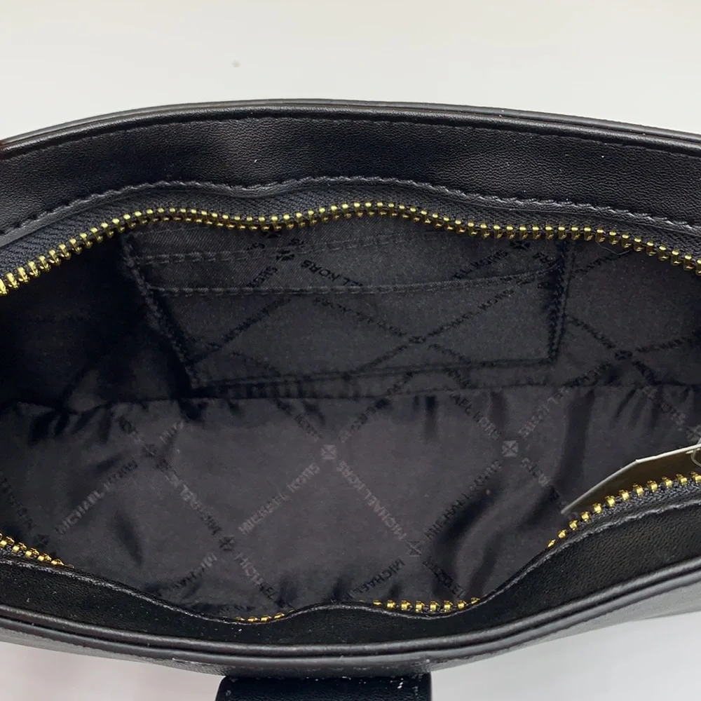 MICHAEL KORS Carmen Small Shoulder Pochette Bag Black NWT